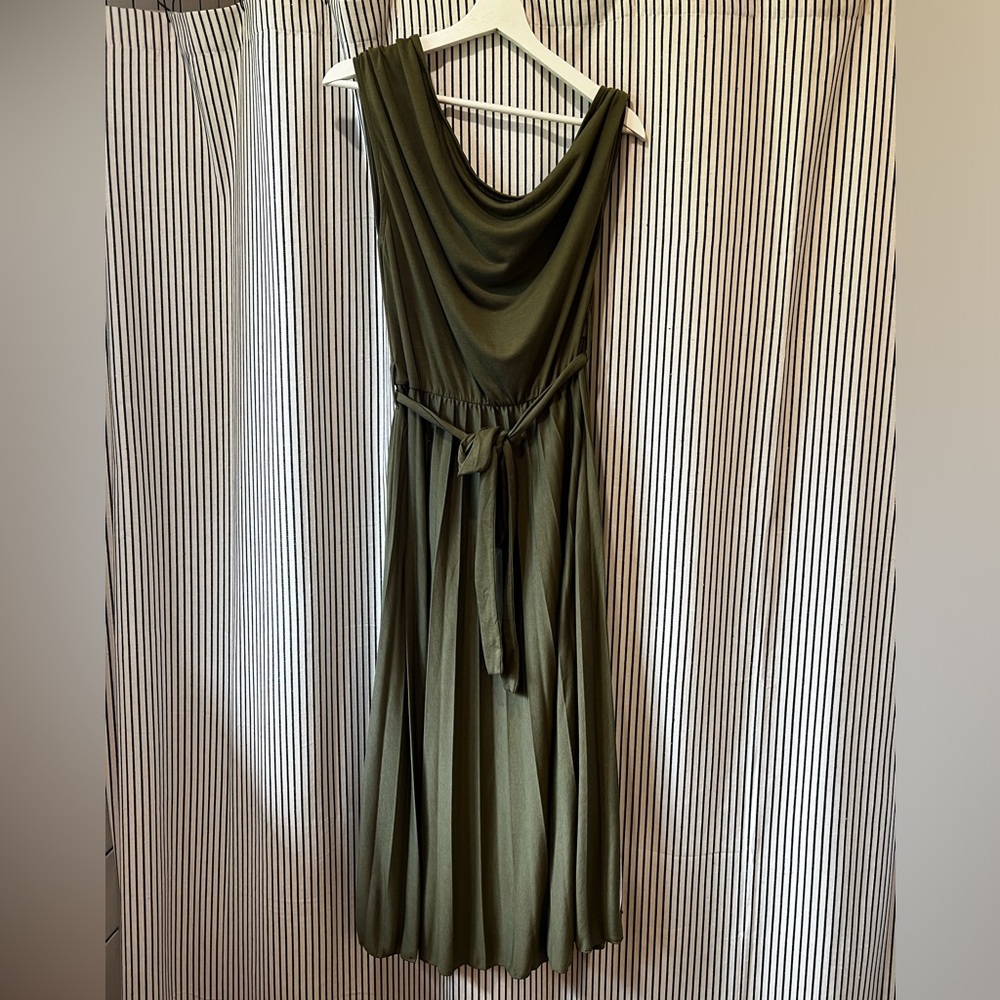 ASOS soft maxi dress with asymmetrical shoulders